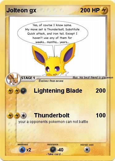 Pokemon Jolteon gx