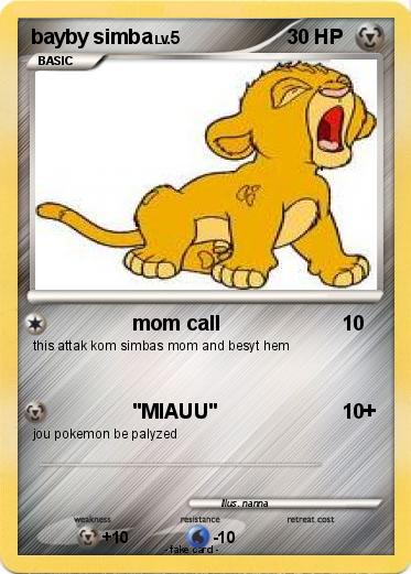 Pokemon bayby simba