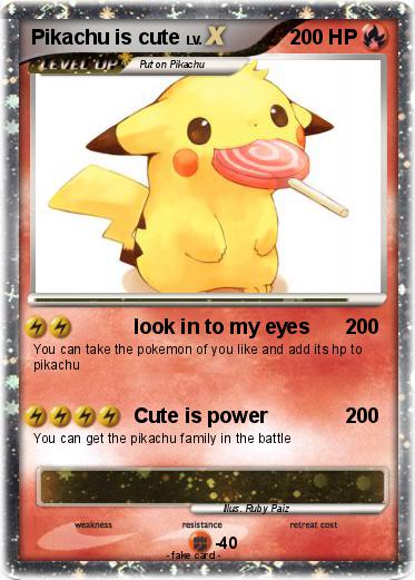 Pokemon Pikachu is cute