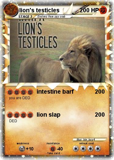 Pokemon lion's testicles