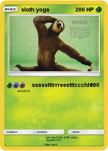 Pokemon sloth yoga