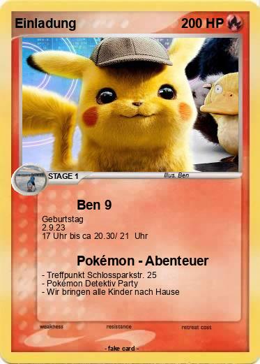 Pokemon Einladung