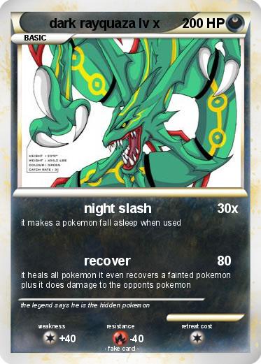 Pokemon dark rayquaza lv x
