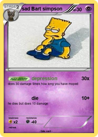 Pokemon sad Bart simpson