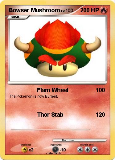 Pokemon Bowser Mushroom