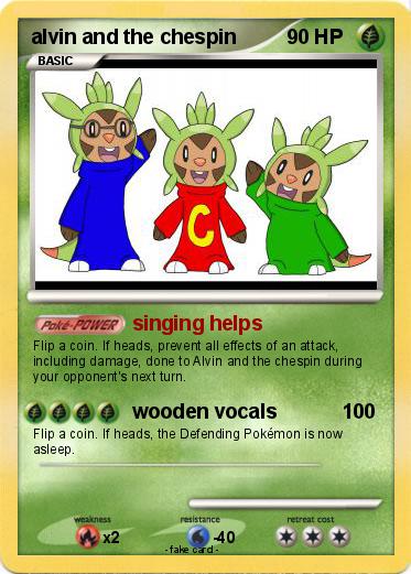 Pokemon alvin and the chespin