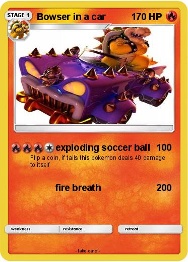 Pokemon Bowser in a car