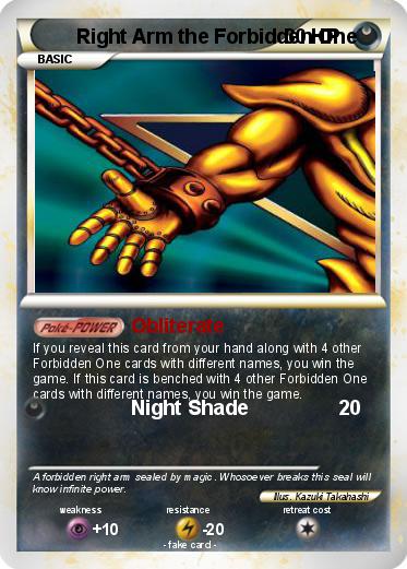 Pokemon Right Arm the Forbidden One