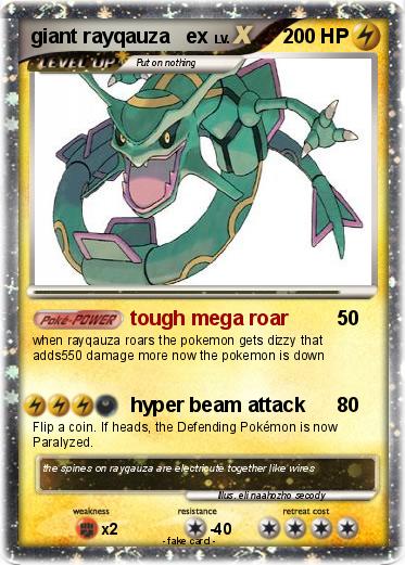 Pokemon giant rayqauza   ex