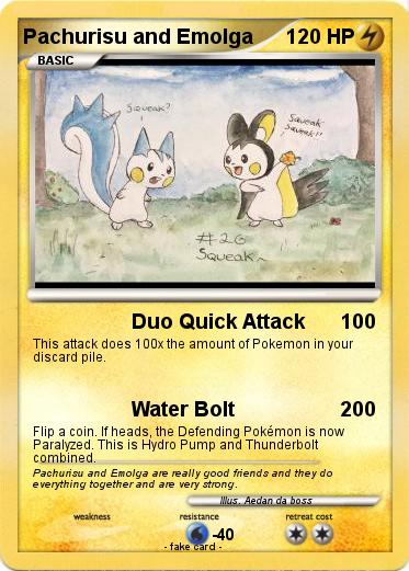 Pokemon Pachurisu and Emolga