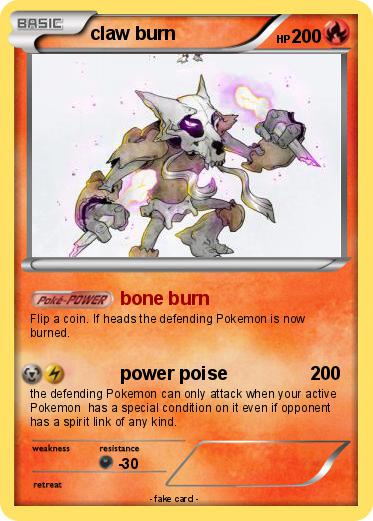 Pokemon claw burn