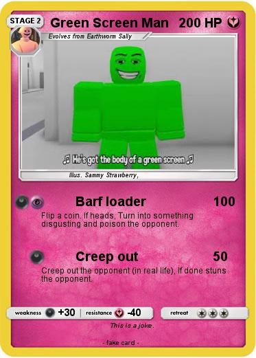 Pokemon Green Screen Man