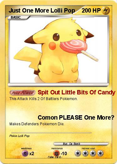 Pokemon Just One More Lolli Pop