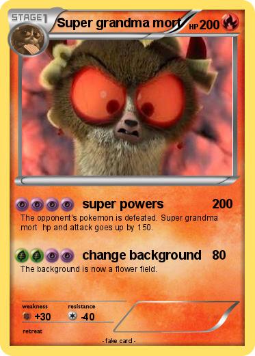 Pokemon Super grandma mort