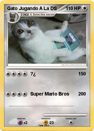 Pokemon Gato Jugando A La DS