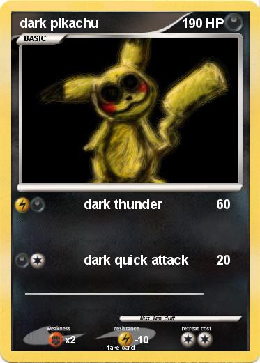 Pokemon dark pikachu