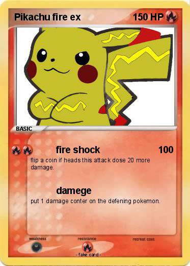 Pokemon Pikachu fire ex