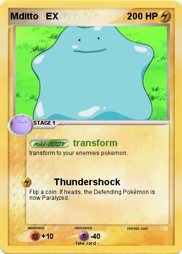Pokemon Mditto   EX