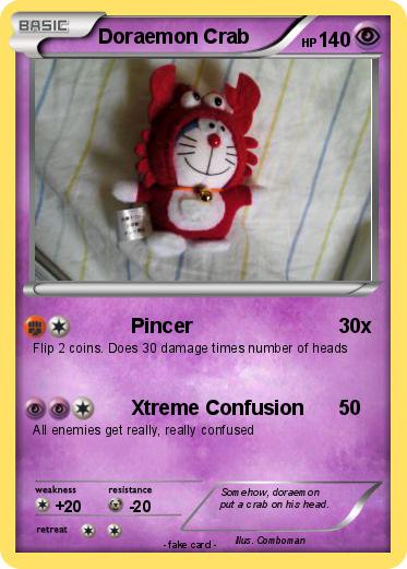 Pokemon Doraemon Crab