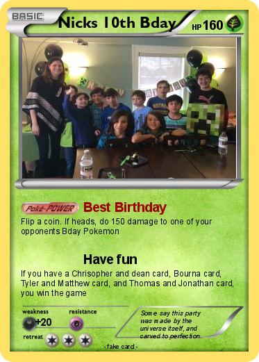 Pokemon Nicks 10th Bday