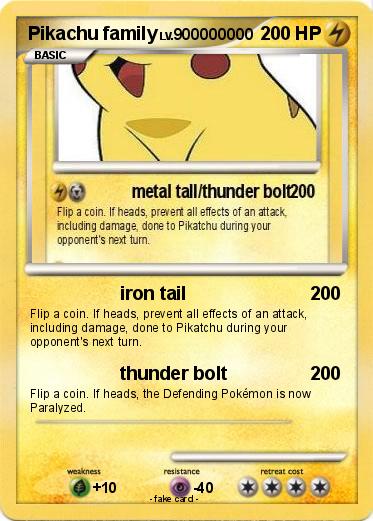 Pokemon Pikachu family