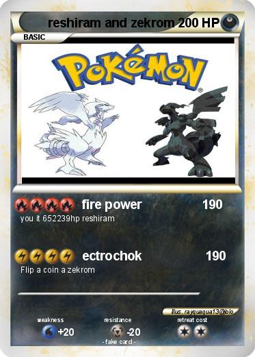 Pokemon reshiram and zekrom