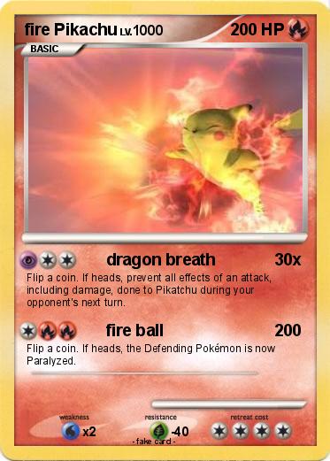 Pokemon fire Pikachu