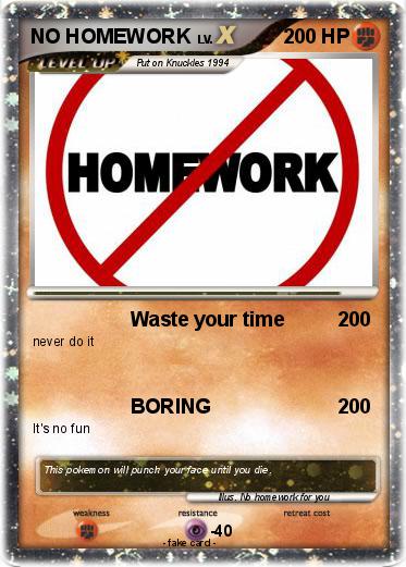 Pokemon NO HOMEWORK