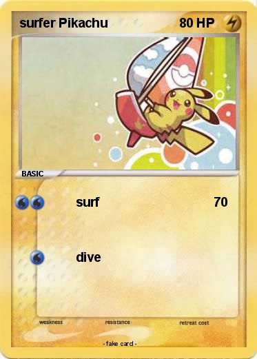 Pokemon surfer Pikachu