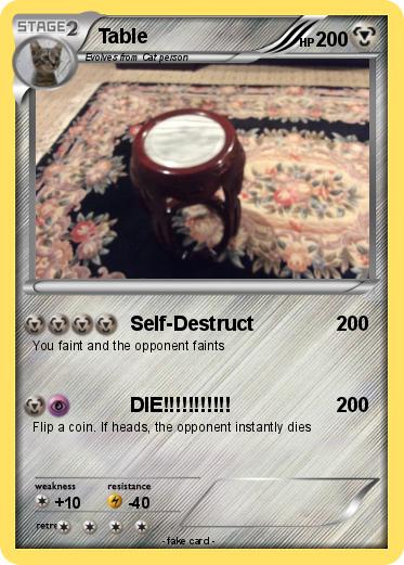 Pokemon Table