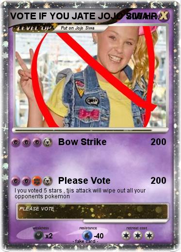 Pokemon VOTE IF YOU JATE JOJO SIWA
