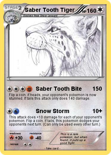 Pokemon Saber Tooth Tiger