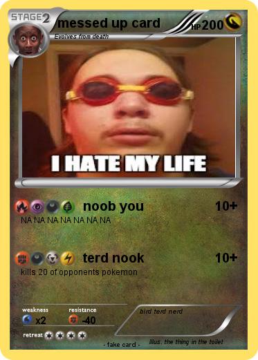 Pokemon messed up card