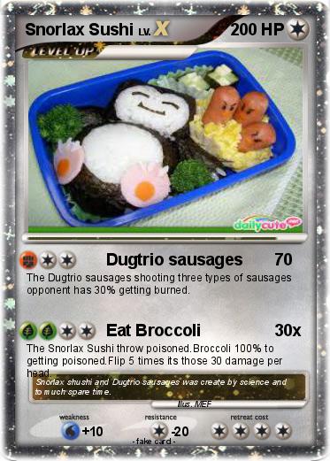 Pokemon Snorlax Sushi
