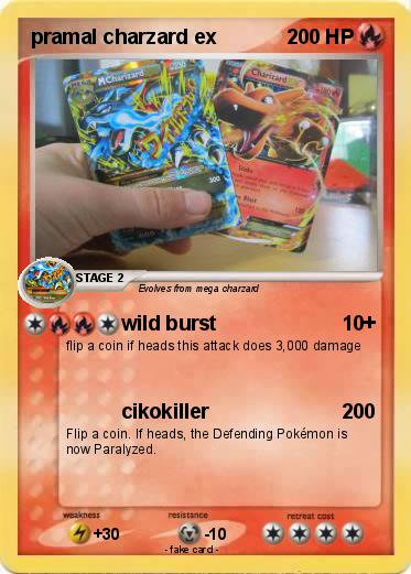 Pokemon pramal charzard ex