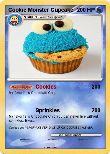 Pokemon Cookie Monster Cupcake