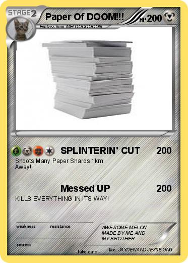 Pokemon Paper Of DOOM!!!