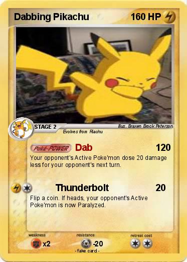 Pokemon Dabbing Pikachu