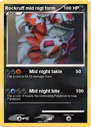 Pokemon Rockruff mid nigt form