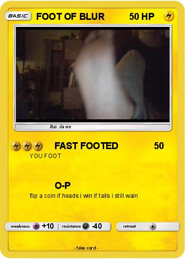 Pokemon FOOT OF BLUR