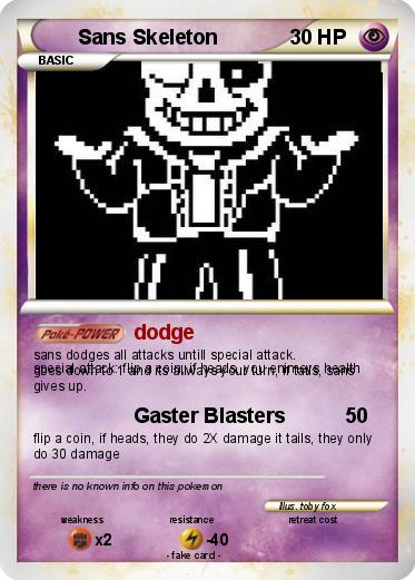 Pokemon Sans Skeleton