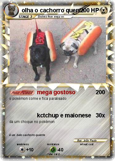 Pokemon olha o cachorro quente