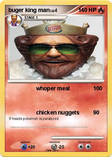 Pokemon buger king man