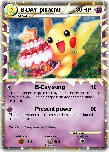 Pokemon B-DAY  pikachu