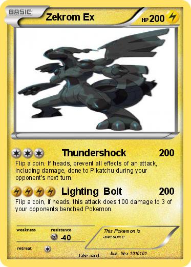 Pokemon Zekrom Ex