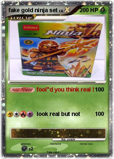 Pokemon fake gold ninja set
