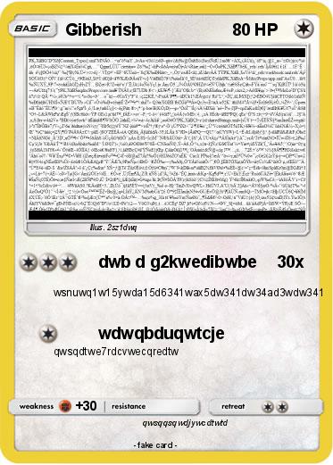 Pokemon Gibberish
