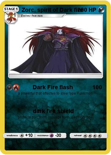 Pokemon Zorc, spirit of Dark fire