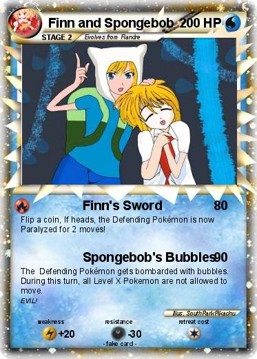 Pokemon Finn and Spongebob