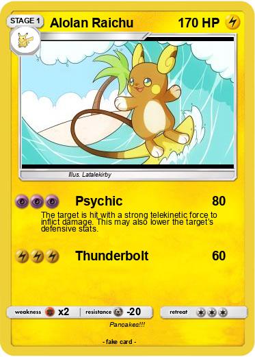 Pokemon Alolan Raichu